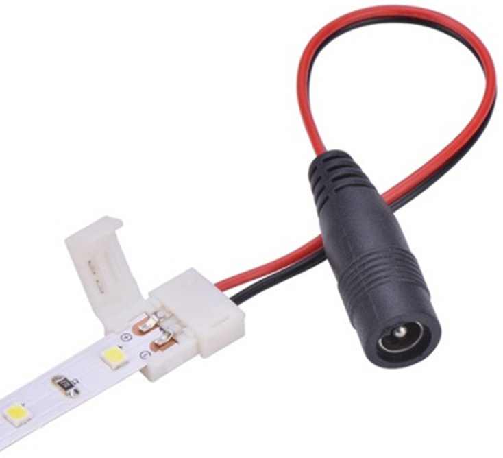 

Коннектор Lamper 144-106 питания с джеком для одноцветных светодиодных лент 120 диодов/метр с влагозащитой, 144-106
