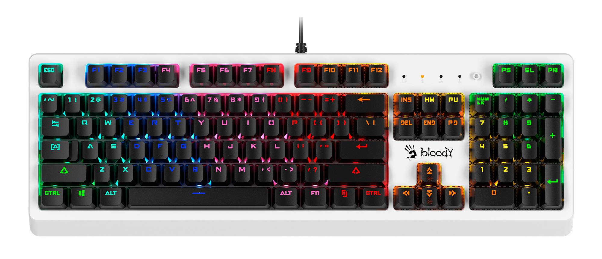 

Клавиатура A4Tech Bloody B810RC механическая белый/черный USB for gamer LED 1530784, Bloody B810RC