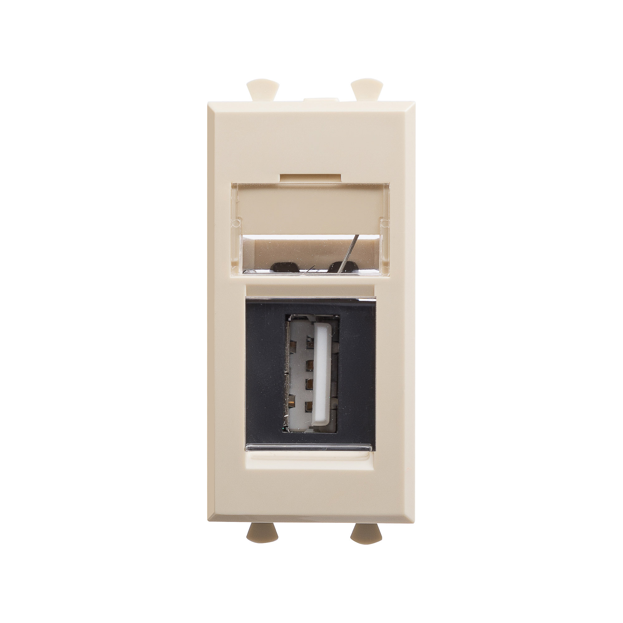 

Розетка DKC 4405401 USB 2.0 модульная, тип А-А, "Ванильная дымка", 1 модуль, "Avanti", 4405401