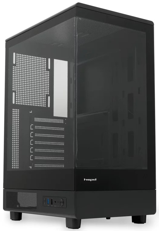 

Корпус ATX HSPD F510 без БП, боковая панель из закалённого стекла, 2*USB, F510