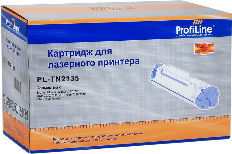

Картридж ProfiLine PL-TN-2135 для принтеров Brother HL-2140/2142/2150N/2170W/DCP-7030/7040/7045N/MFC-7320 1500 копий ProfiLine, PL-TN-2135