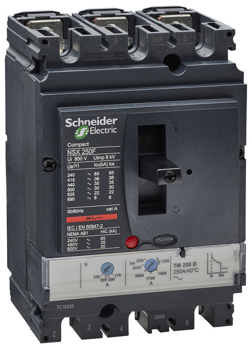 

Автоматический выключатель Schneider Electric LV431630 TM250D 3P 3T, LV431630