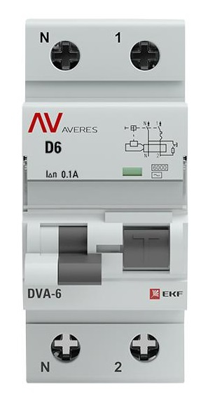 фото Автомат дифференциальный EKF rcbo6-1pn-6D-100-ac-av в Красноярске