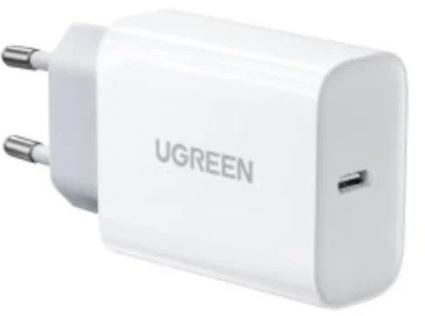 

Зарядное устройство сетевое UGREEN CD127 70161 USB Type-C, 30W, цвет: белый, CD127