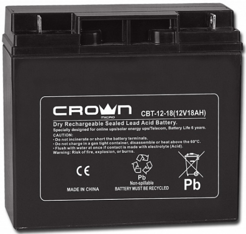 фото Аккумулятор  Crown CBT-12-18 в Уфе