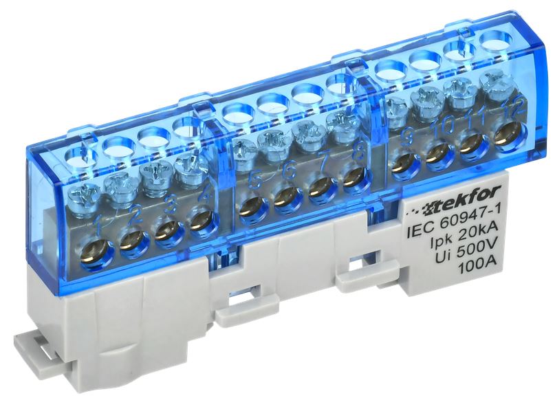 

Шина N "ноль" IEK TF-NN10-12-DL-K07 TEKFOR неизолированная на универсальном держателе 6х9-12-С, TF-NN10-12-DL-K07