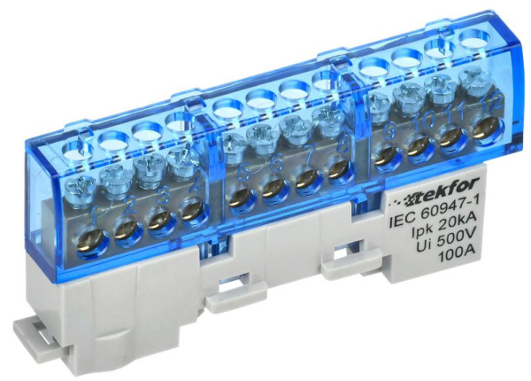 Изображение товара Шина N "ноль" IEK TF-NN10-12-DL-K07