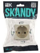 фото Розетка с заземлением IEK SK-R14-16-K10