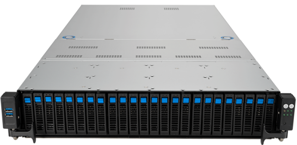 Изображение товара ASUS RS720A-E12-RS24U - 2U сервер SP5, 24 слота RAM, 24 NVMe, 2x 2kW