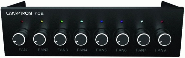 Изображение товара Панель управления Lamptron FC8 для вентиляторов и подсветки 8 портов черная