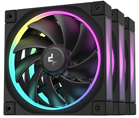 

Вентилятор для корпуса Deepcool FL12-3 IN 1 3*120mm, ARGB, 4-pin PWM, 500-2150rpm, 55CFM, 32dBA, черный, color BOX, FL12-3 IN 1