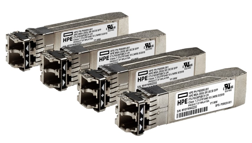 

Трансивер HPE S0K91A MSA 25Gb SFP28 Short Range 4-pack iSCSI Transceiver, S0K91A