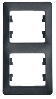 Изображение товара Рамка Systeme Electric GSL000706 серии Glossa для 2 постов вертикальная