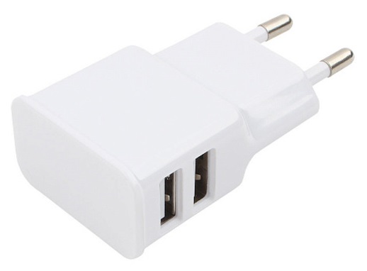 

Зарядное устройство сетевое Cablexpert MP3A-PC-11 100/220V-5V, USB 2 порта, 2.1A, белый, MP3A-PC-11