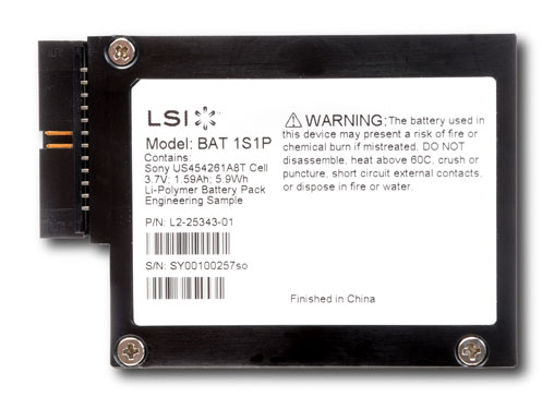 

Батарея для контроллера LSI LSIiBBU09 LSI00279 ( / L5-25407-00) Battery Backup Unit для серий 9266, 9286, 9270 и 9271, LSIiBBU09