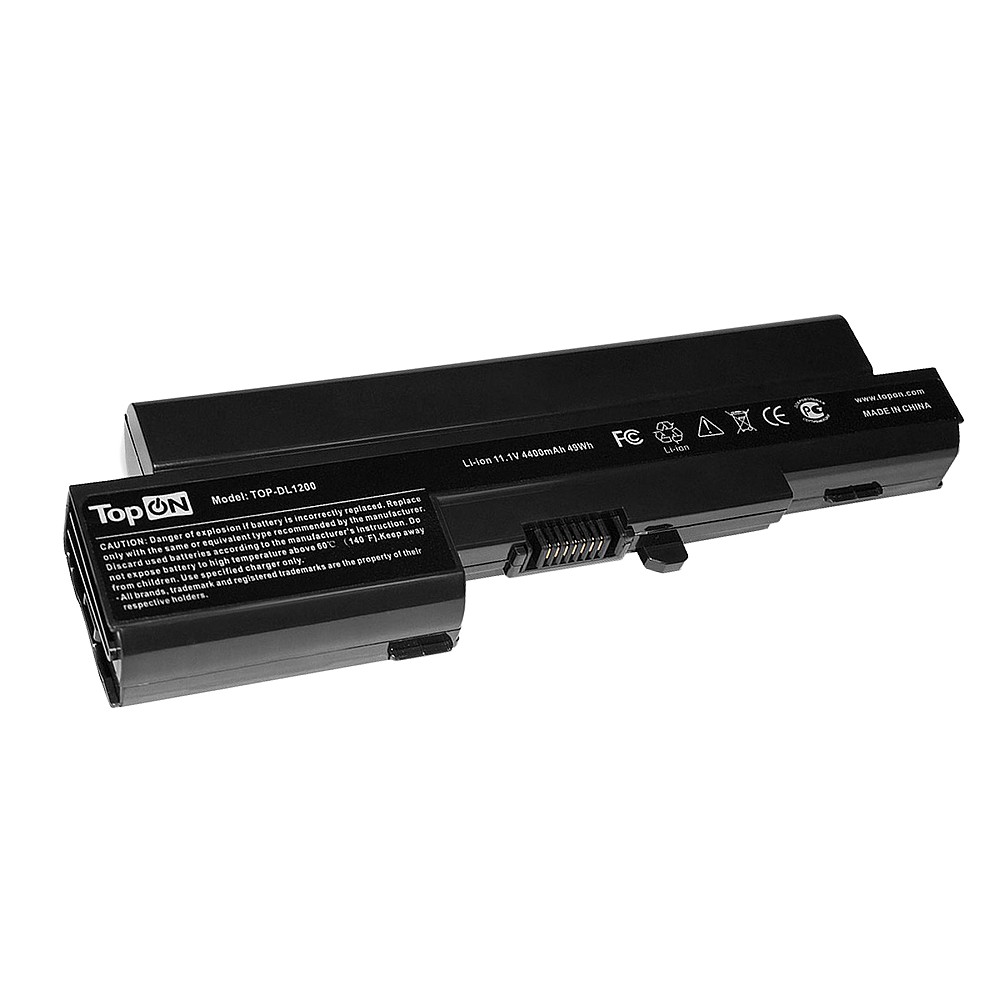 

Аккумулятор для ноутбука Dell TopOn TOP-DL1200 для моделей Vostro 1200, Compal JFT00 11.1V 4400mAh 49Wh. PN: RM628, JFT00, TOP-DL1200