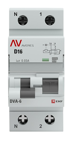 фото Автомат дифференциальный EKF rcbo6-1pn-16D-30-a-av в Перми