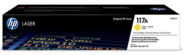 

Тонер-картридж HP 117A W2072A желтый (700 стр) для HP Color Laser MFP 179 fnw, 117A