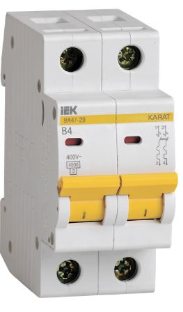 Изображение товара Автоматический выключатель IEK MVA20-2-004-B 4А IP20 серии KARAT ВА47-29