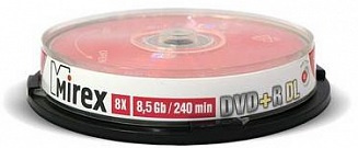 Изображение товара Двухслойный оптический диск DVD+R DL Mirex UL130062A8L 8,5 ГБ