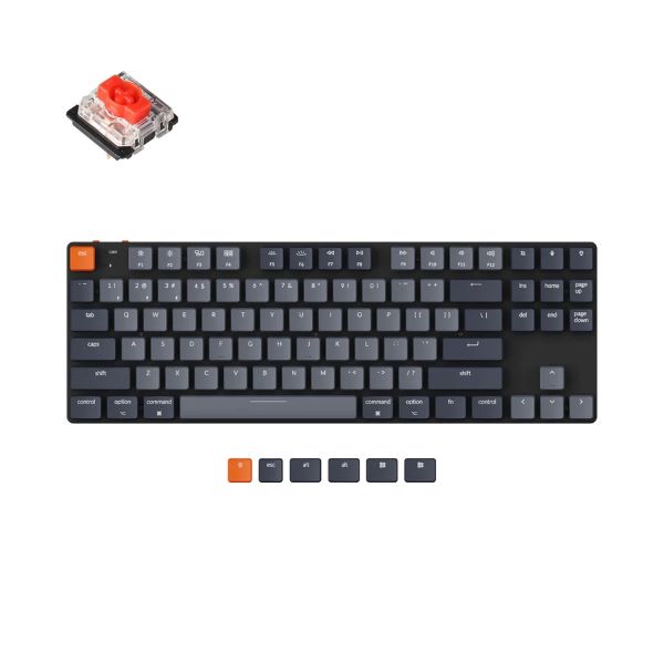 

Клавиатура Wireless Keychron K1SE механическая ультратонкая, TKL, RGB подсветка, Red Switch, K1SE