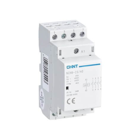 Изображение товара Контактор CHINT 256090 модульный для электросистем до 400 В 25 А
