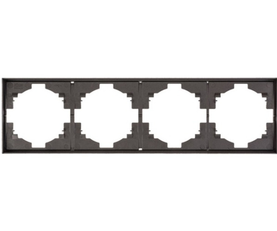 Изображение товара Рамка для выключателя и розетки KRANZ KR-78-0754-6 4 поста ударопрочный пластик