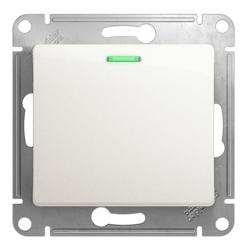 

Переключатель Schneider Electric GSL000663 1-клавишный с подсветкой сх.6а, 10АХ перламутр, GSL000663