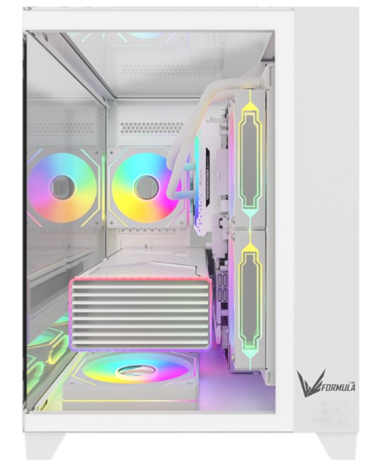 

Корпус mATX Formula V CRYSTAL Z9MLFLOE без БП, боковая и фронтальная панель из закалённого стекла, 2*USB 3.0, USB 3.1, CRYSTAL Z9MLFLOE