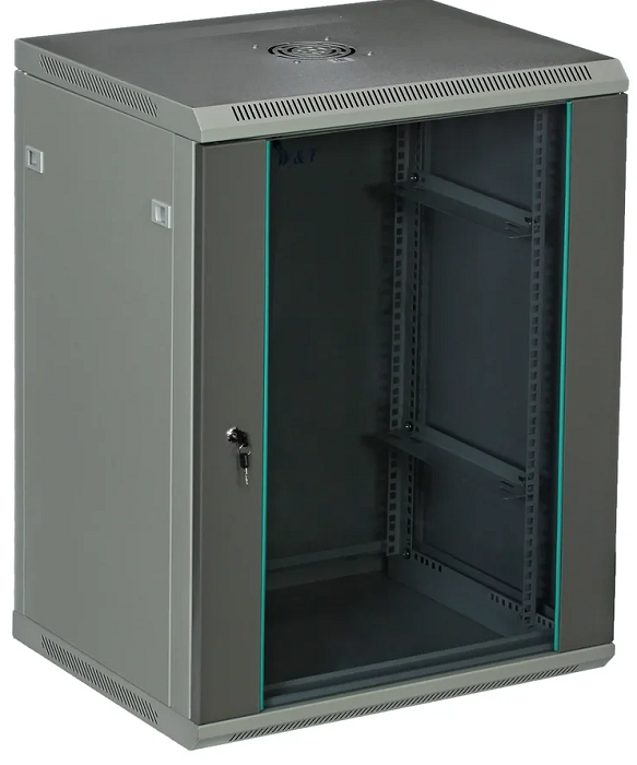 

Шкаф настенный 19", 15U W&T C156050GWTWOF 600x500 мм, дверь стекло, цвет серый. Без вент., C156050GWTWOF