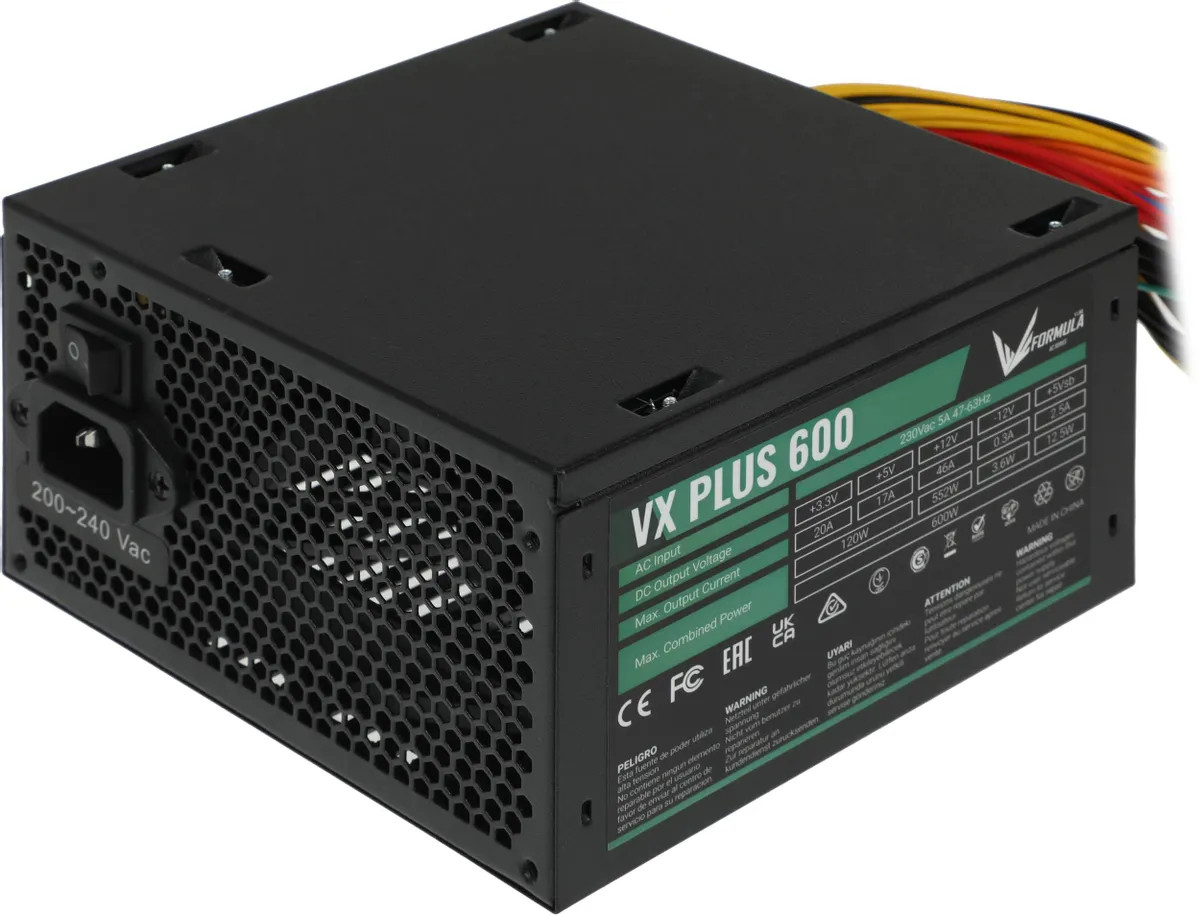 

Блок питания ATX Formula V VX PLUS 600 600W, VX PLUS 600