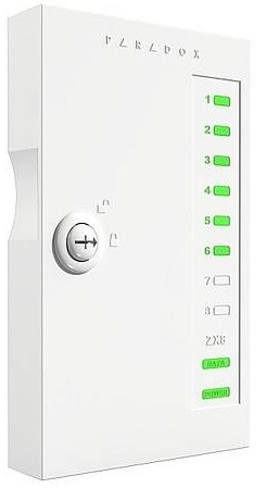 

Модуль расширения Paradox ZX82 входов на 8 зон, в корпусе с индикацией, ZX82