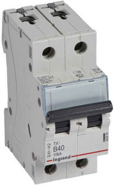 Изображение товара Автоматический выключатель Legrand TX³ 40 А 2 полюса IP20