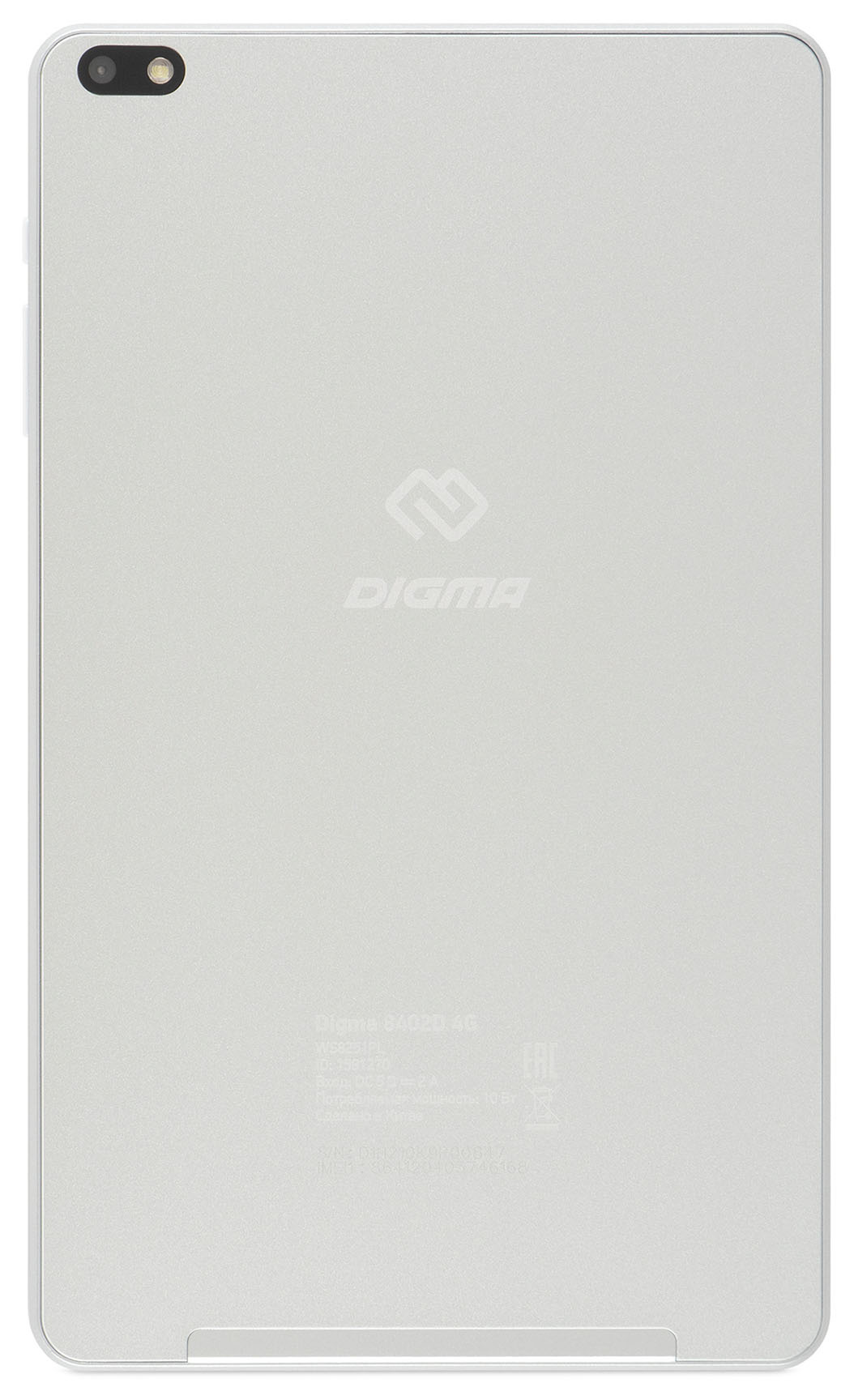 

Планшет Digma 1581270 8402D 4G SC9863/4GB/64GB/8" IPS/1920x1200/3G/4G/Android 11/серебристый/5Mpix/2, 1581270