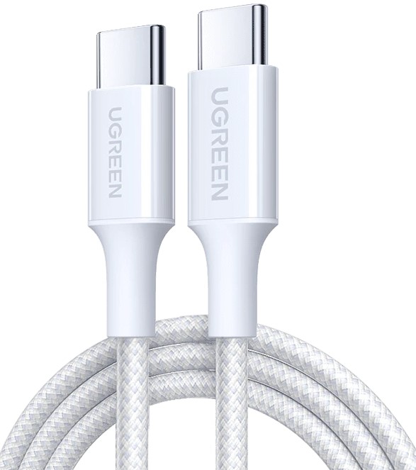 

Кабель UGREEN L501 35218_ 60W USB-C to USB-C PD Fast Charging Braided Cable 3A Max. Длина: 1м. Цвет: белый, L501