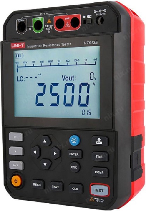 

Измеритель сопротивления изоляции UNI-T UT512E, UT512E