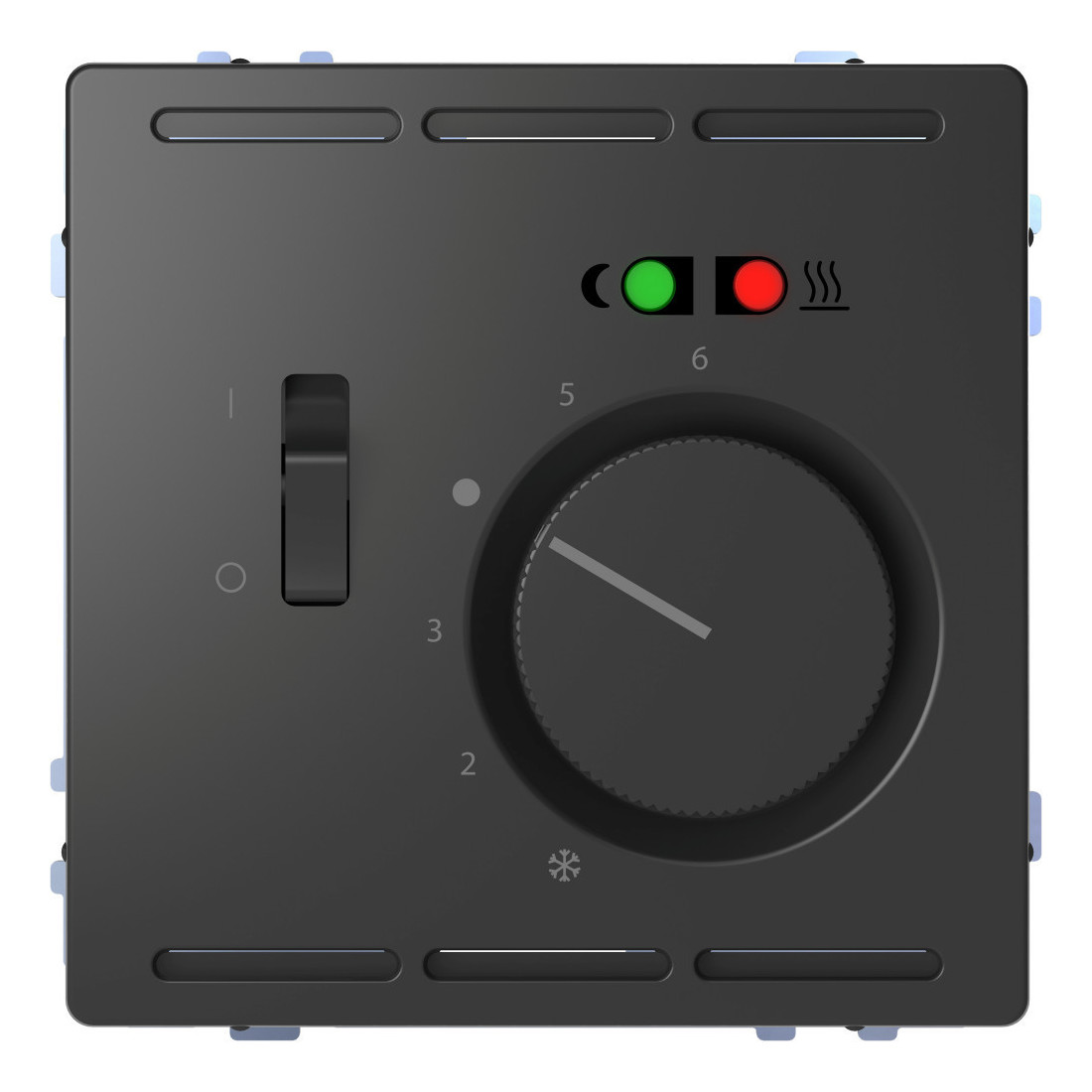 

Терморегулятор Schneider Electric MTN5764-6034 теплого пола с центр. пл. с выкл. 4м 230В Merten D-Life Антрацит, MTN5764-6034