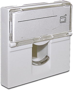 

Вставка Lanmaster LAN-SIP-23L-WH 45x45 на 1 кейстоун, со шторкой, маркировкой, белая, LAN-SIP-23L-WH