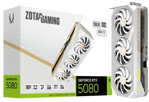 фото Видеокарта Zotac GeForce RTX 5080 SOLID OC WHITE (ZT-B50800Q-10P) в Воронеже