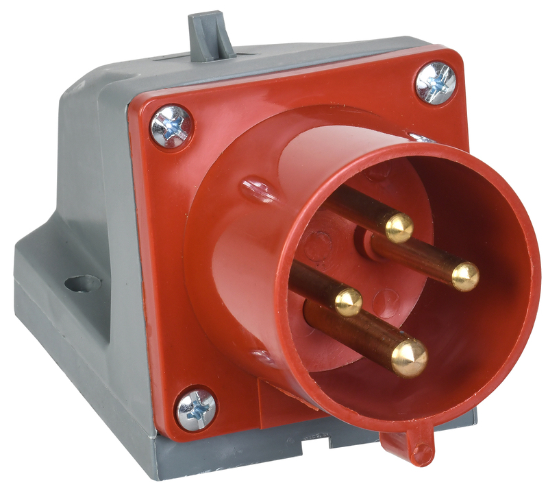 

Вилка стационарная IEK PSR52-032-4 ССИ-524 32А-6ч 380В 3P+PE IP44, PSR52-032-4