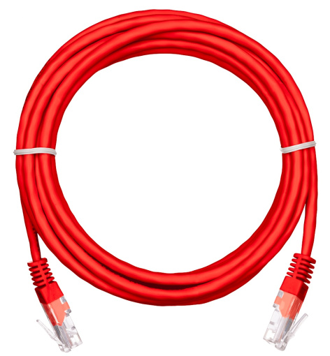 фото Кабель патч-корд U/UTP 5e кат. 3м Netlan EC-PC4UD55B-BC-PVC-030-RD-10 в Челябинске