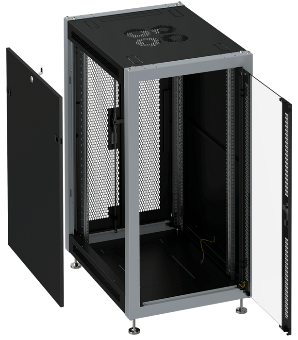 

Шкаф напольный 19", 42U SYSMATRIX SL 6842.914 600x800x2000mm (ШхГхВ) передняя дверь стеклянная, задняя дверь двухстворчатая перфорированная, поворотна, SL 6842.914