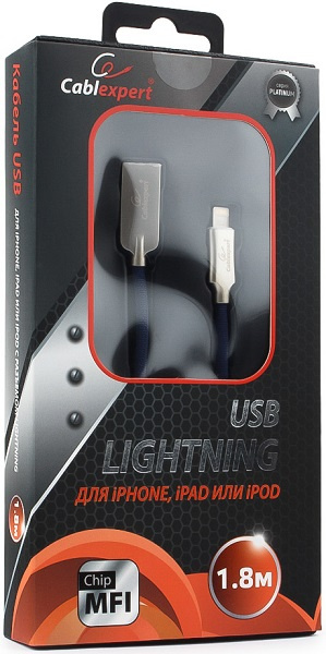 фото Кабель интерфейсный USB 2.0 Cablexpert CC-P-APUSB02Bl-1.8M в Уфе