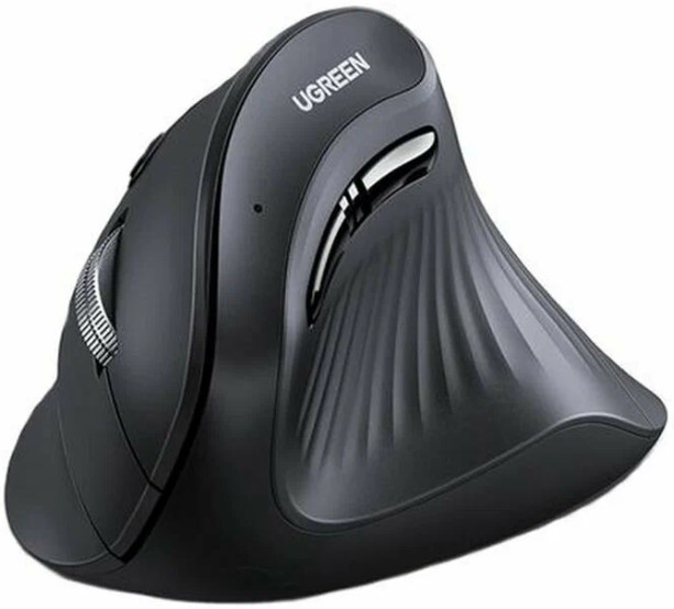 

Мышь Wireless UGREEN MU008 25444_ вертикальная 2.4 GHz, BT. Цвет: черный, MU008
