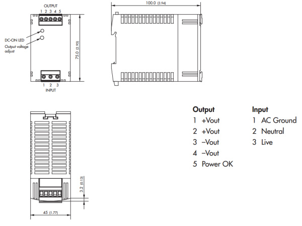 фото Преобразователь AC-DC сетевой TRACO POWER TCL 060-148