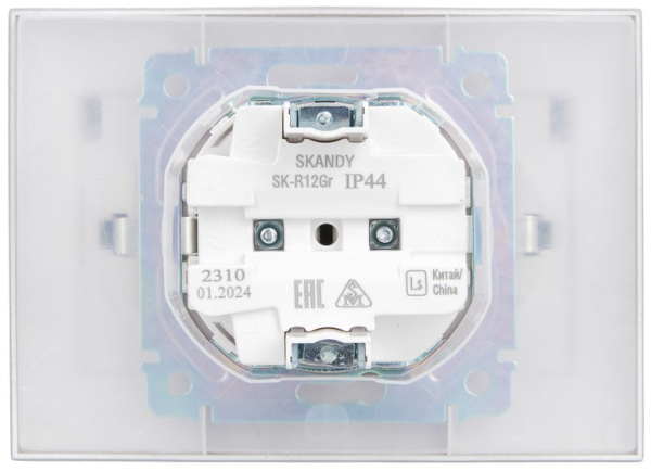 фото Розетка двухместная с заземлением в сборе IEK SK-R26-16-44-K03-F в Ростове-на-Дону