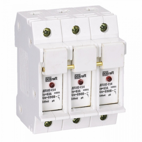 Изображение товара Держатель предохранителя DEKraft 21388DEK с светодиодом для плавких предохранителей