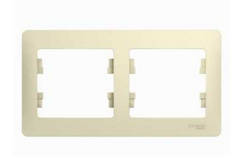 Изображение товара Рамка для электропанелей Systeme Electric GSL000202 2 поста горизонтальная серия Glossa