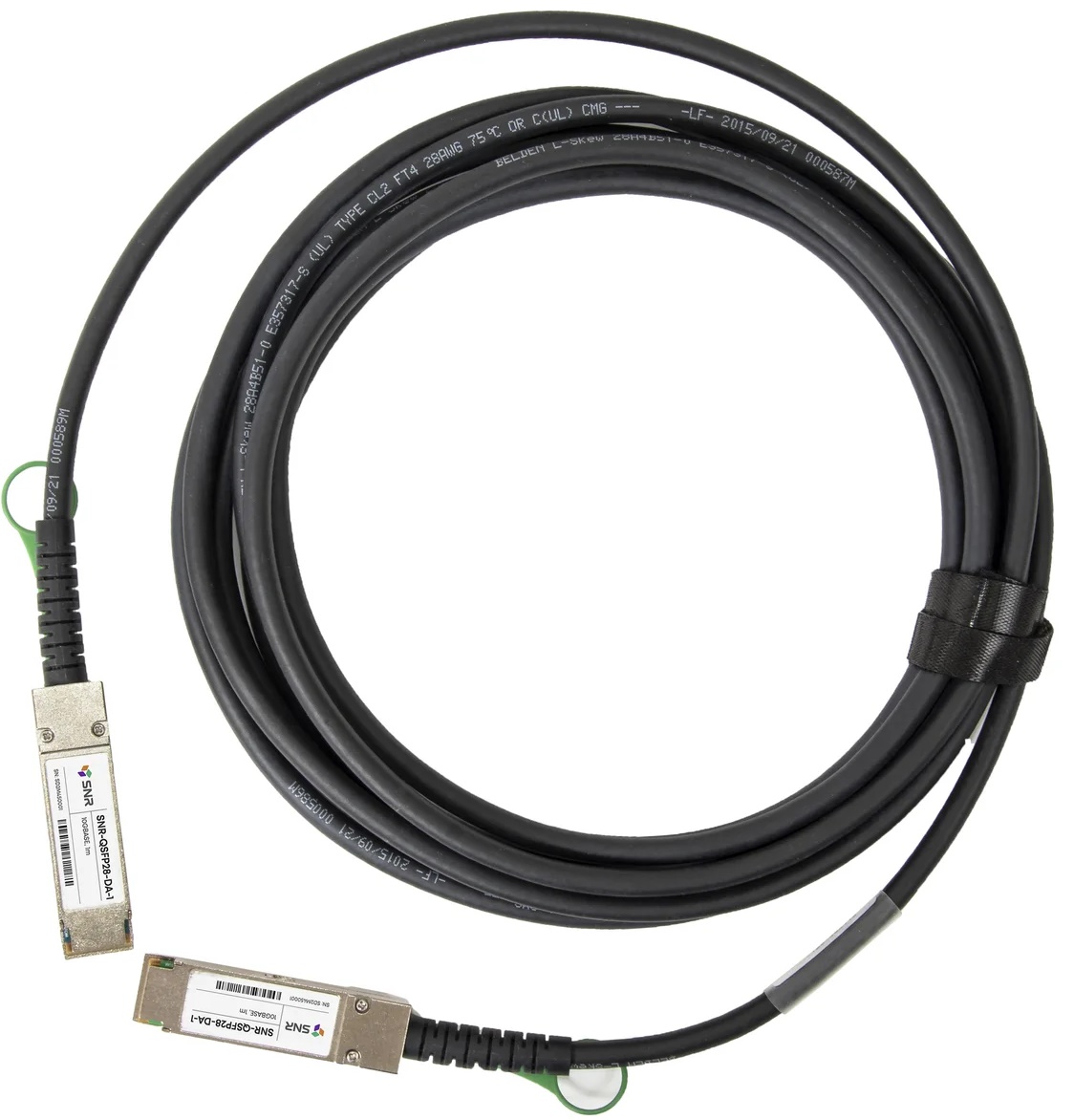 

Модуль QSFP28 SNR SNR-QSFP28-DA-1 100G Direct Attach, дальность до 1м, SNR-QSFP28-DA-1