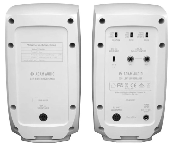 фото Студийный монитор Adam D3V White